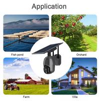 Caméra PTZ solaire intelligente 4G avec carte SIM, 8W, 15000mAh, 2MP, 4MP, Ubox, PIR, pour extérieur