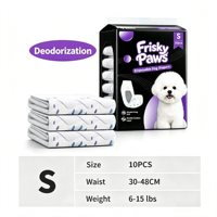 Couches jetables pour chiens mâles et femelles au charbon de bois avec noyau super absorbant SAP, pulpe de cellulose premium, anti-fuites et contrôle des odeurs
