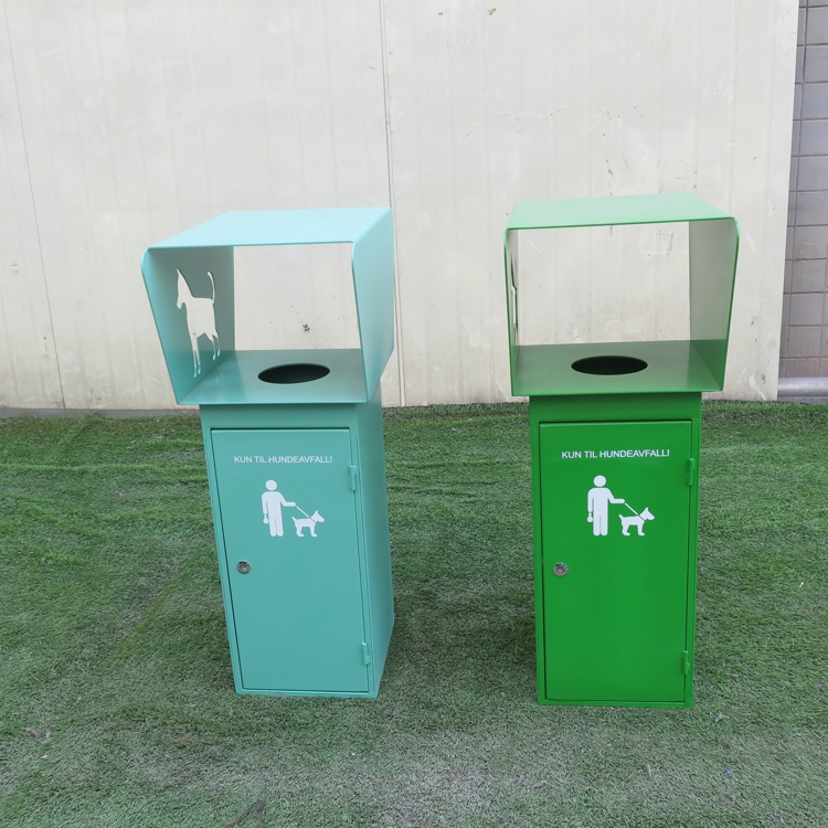 Outdoor Sanitary Dog Waste Bin Park Street Pet Dustbin Modern Design Commercial Public Dog Waste Station