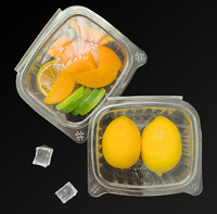 Boîte à salade et à sushi rectangulaire transparente jetable de haute qualité Bingo, en PET, de qualité alimentaire, pour emporter