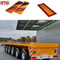 Strisce Riflettenti Rosse e Bianche Certificate ECE 104R per Segnalazione Posteriore Veicoli, Adesivi di Avvertimento, Nastro Riflettente a Chevron per Camion