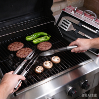 Ensemble d'outils de barbecue en acier inoxydable avec étui de rangement en aluminium, spatule, fourchette et pince pour grillades
