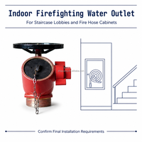 Robinet de raccordement pour hydrant d'incendie avec volant et sortie latérale pour systèmes de conduites humides et de conduites sèches