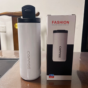 Mug de voyage isotherme classique en acier inoxydable de 16 oz, anti-fuite, à double paroi sous vide, avec couvercle rabattable pour le camping - Product Image 3