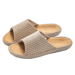 Chaussons en lin pour femmes et hommes, respirants, confortables, légers, silencieux, à bout ouvert, en matériau naturel - Product Image 4