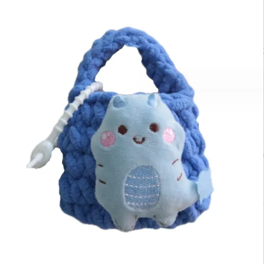 Funda protectora para auriculares Bluetooth de dinosaurio de peluche de dibujos animados, monedero de Año Nuevo, bolsa de almacenamiento creativa