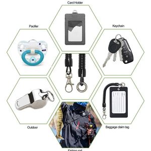 Ремешок-шнурок для телефона с карабином, эластичный, толстый, с фиксатором, для ношения через плечо, черный, защита от утери, для смартфона - Product Image 4