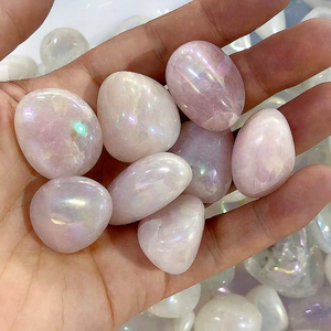 High Quality <b>Crystal</b> Tumbled Stone Aura Rose Quartz Tumbles for Home Decoration - Product Image 2