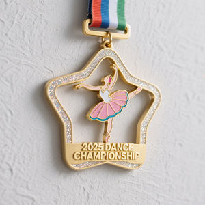 Médailles de danse sur mesure 3D en alliage de Zinc, concours vierge, Design or argent Bronze métal Ballet <span class=keywords><strong>Latin</strong></span> gymnastique danse - Product Image 4