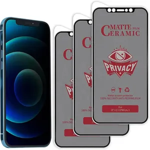 Grosir harga terbaik ponsel keramik antiguncangan Film Matte antiintip pelindung layar untuk Iphone 11 12 13 14 15Pro Max
