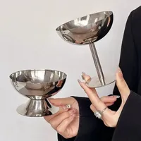 Nouveau gobelet en acier inoxydable, bol à crème glacée, saladier, assiette à fruits, plat à collation, fournitures pour bar KTV