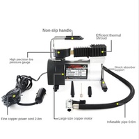 Prix d'usine Pompe à air pour pneus de voiture portable en plastique 12V avec manomètre numérique Moniteur de pression des pneus Mini compresseur d'air