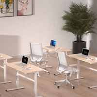 Escritorio Ajustable Manualmente H2 Sin Motor, Patas de Escritorio Ajustables en Altura, Mesa de Oficina Moderna para Computadora