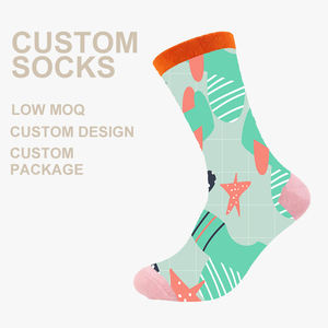 Chaussettes habillées colorées <span class=keywords><strong>mi</strong></span>-mollet personnalisées en Spandex/Polyester/Coton pour hommes, respirantes, vente en gros - Product Image 1