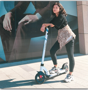 Trottinette électrique à deux roues, 300w, pour adulte, batterie au Lithium, 8 pouces, hybride, couleur jaune, à bas prix, livraison directe - Product Image 2