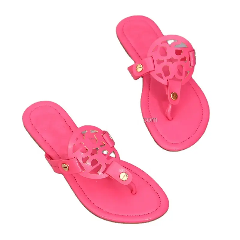 Hot Selling Luxe Tb Vrouwen Sandalen Zomer Platte Sandalen Voor Sexy Strand String Slippers Dames Slippers Slippers