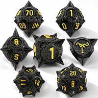 1PC Regal Copper Sapphire Blue Metal Handmade Eco-Friendly DND Dice Set Sharp Edge Polyhedral for Dungeons Dragons RPG Board