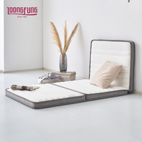 Matelas pliable en tissu à mémoire de forme LOONGFUNG, matelas fin portable à trois plis, compressé sous vide pour dortoir, personnalisé