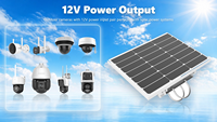 Système de sécurité solaire complet, kit solaire avec panneau solaire 12V, panneau solaire 80W et batterie lithium 40Ah, modules d'énergie solaire