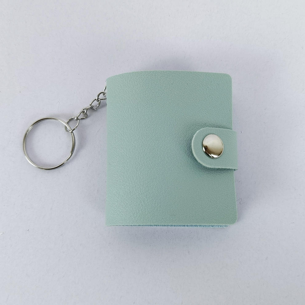 2inch blue leather keychain