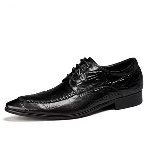 Zapatos Oxford Formales de Negocios para Hombre, Nuevos, de Cuero Genuino Británico, Talla Grande, Cerrados, Sin Cordones, Ligeros, Camuflaje, Otoño, Boda - Product Image 5