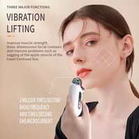 Masseur facial anti-rides pour double menton, tonifiant par micro-courant, avec compresse chaude et télécommande sans fil