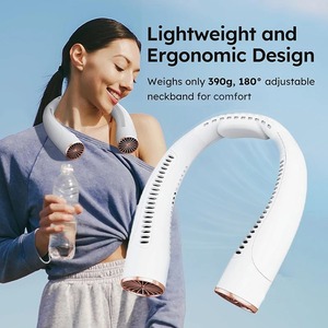 Ventilador de Cuello Portátil Mini, Ventiladores de Cuello Refrigerados por Aire para el Hogar y el Verano, Ventiladores Silenciosos para Usar en el Cuello, para Deportes, Correr, Viajar - Product Image 2