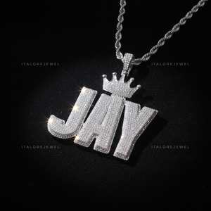 Collier avec lettre en moissanite JAY, argent sterling 925 plaqué or, pendentif alphabet, charme initial élégant, bijou cadeau - Product Image 3