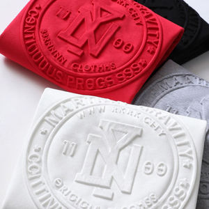 Camisetas Personalizadas al por Mayor con Estampado en Relieve, Camiseta con Cuello Redondo, Camiseta de Punto para Hombre - Product Image 2