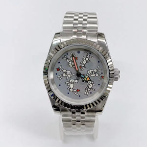 Nouvelle montre-bracelet numérique à mouvement japonais NH35 améliorée, boîtier rectangulaire en plastique et cristal de silicone, résistance à l'eau 3 BAR - Product Image 1