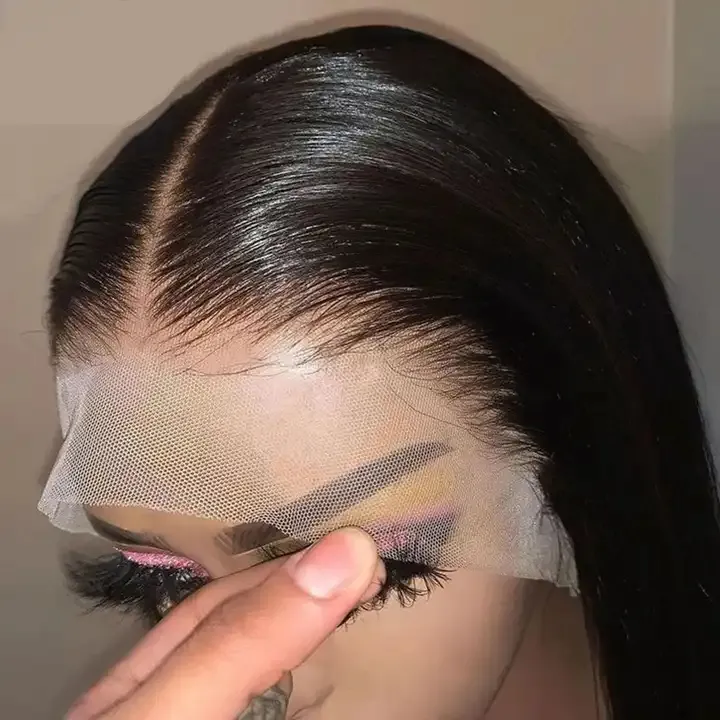 Beliebteste transparente HD Lace Front Echthaar Perücke Günstige 30 40 Zoll Natur haar Full Lace Frontal Perücke