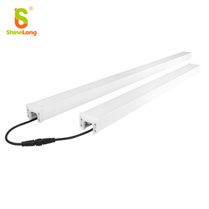 ไฟ LED แบบเส้นตรง IP65 IK08 พร้อมขั้วต่อแบบเร็วตัวผู้ตัวเมีย 150-160lm/w ปราศจากการกระพริบ โคมไฟอุตสาหกรรมแบบเส้นตรง ตัวเรือนอะลูมิเนียม - Product Image 1