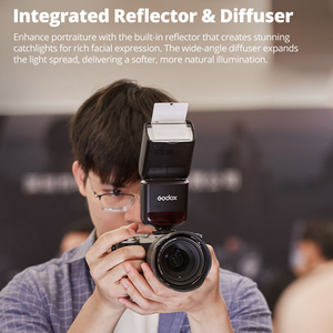 GODOX TT520III Built-in 433MHz thinklite กล้อง SPEEDLITE ไร้สายสำหรับกล้อง Canon Nikon Pentax Olympus DSLR - Product Image 5