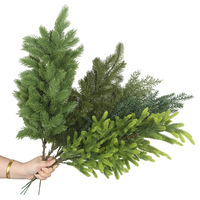 Aiguilles de pin en plastique, simples, pour feuilles de pin et de cyprès, deux couleurs, plante verte d'intérieur, arrangement floral, pin artificiel, 60 cm