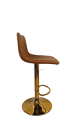 Chaise de bar de style italien de luxe en cuir PU, tabouret de comptoir haut, chaise de salle à manger extérieure imperméable pour mobilier d'hôtel