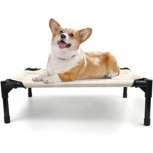 Cama elevada para perros de EE. UU. Y América, cama de refrigeración portátil para interiores para todo tipo de mascotas con pies antideslizantes, cama para mascotas de playa de verano - Product Image 1