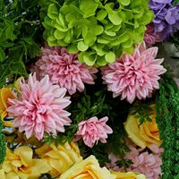Composition florale personnalisable et colorée pour arche de mariage, fleurs artificielles en soie pour la décoration de lieux extérieurs