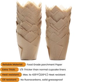 Vendita calda Eco Friendly naturale tulipano Cupcake fodere per cottura tazze da forno <span class=keywords><strong>carta</strong></span> tulipano Muffin fodere Cupcake involucro per il partito - Product Image 3