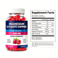 OEM ODM Magnesium Glycinate Gummies 400mg Mendukung Relaksasi Tidur Nyenyak Otot Tulang Jantung Energi Kesehatan Suplemen Diet