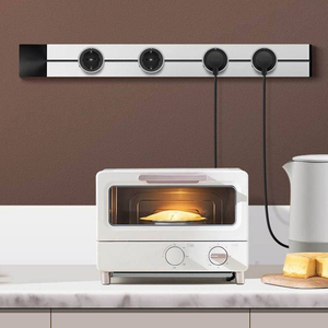 Nhôm tường theo dõi ổ cắm nhà bếp điện máy tính để bàn tường lớp theo dõi Ổ cắm điện đường sắt ổ cắm không dây có thể tháo rời ổ cắm - Product Image 3