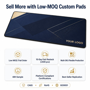 Tapis de souris personnalisé chauffant à thème Anime, faible MOQ, impression en gros, dessus en tissu, base en caoutchouc antidérapante, OEM, vente en gros, prêt pour les États-Unis - Product Image 2