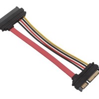 Cable de Disco Duro SFF-8482 de Cobre SAS de 29 Pines con Conectores de Datos y Alimentación SATA 7+15 Macho a SAS Hembra de 29 Pines