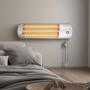 Riscaldatore Elettrico Portatile a Infrarossi al Quarzo <span class=keywords><strong>230V</strong></span> con Protezione da Surriscaldamento, Funzione Illuminazione e Telecomando, Portata 249 Piedi - Product Image 3