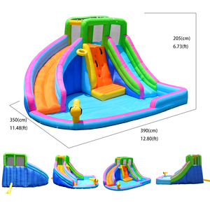 Château <span class=keywords><strong>gonflable</strong></span> aquatique <span class=keywords><strong>avec</strong></span> <span class=keywords><strong>toboggan</strong></span> <span class=keywords><strong>et</strong></span> trampoline pour les fêtes - Jouet de parc aquatique polyvalent - Product Image 3