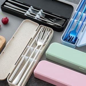 Portable Stainless Steel Cutlery Set 3-Piece Flatware Easy Carrying for Travel & Camping - Product Image 2