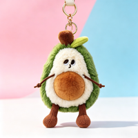 Stylo gel personnalisé OEM ODM avec pendentif en peluche, amusant, ananas, avocat, papeterie étudiante, anti-stress, breloque de sac en forme de fruit, petit objet suspendu