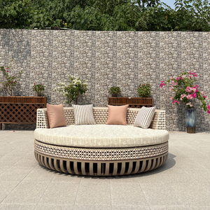 Juego de Muebles de Jardín de Ratán Redondos de Aluminio de Lujo Modernos para Exteriores, para Hotel, Resort, Villa, Terraza - Product Image 1