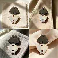 Boutons en nacre noire en forme de papillon, irréguliers, à deux trous, pour chapeaux carrés, tricots et pulls