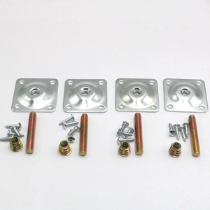 Angled kim loại gắn tấm cho đồ nội thất chân bao gồm 4 cái vít Móc áo 4 cái vít Nut 16 cái vít cho sofa bảng phần cứng - Product Image 1