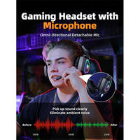 Casque de jeu sans fil ONIKUMA ONKJF22X12, circum-auriculaire, double mode filaire/sans fil 5.4, léger, avec ENC/ANC, pour DJ, sport et voyage